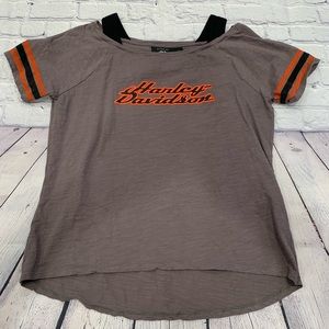 Harley Davidson Motorcycle Women’s Grey tank shirt